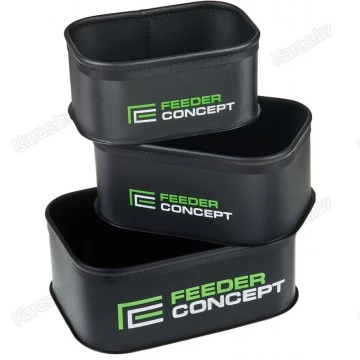 Набор емкостей для прикормки и насадки Feeder Concept EVA 3 шт (набор 270х170х100 мм)