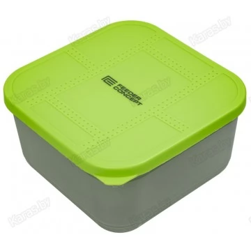 Коробка для прикормки Feeder Concept Feeder Bait Box с вентилируемой крышкой и лотком (170×170×95 мм)