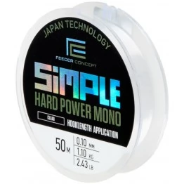 Леска монофильная Feeder Concept Simple Hard Power Mono Clear 50м