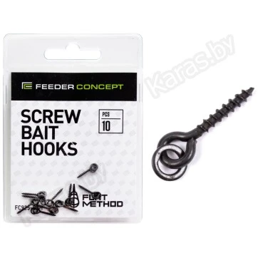 Крепления для бойлов/приманок Feeder Concept Flat Method Screw Bait Hooks