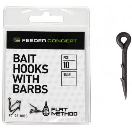 Шипы для бойлов/приманок Feeder Concept Flat Method Bait Hooks with Barbs