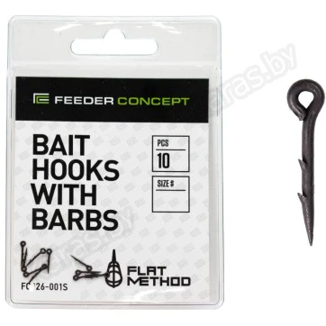Шипы для бойлов/приманок Feeder Concept Flat Method Bait Hooks with Barbs