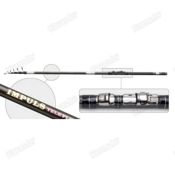 Удочка с кольцами Akara 81158 Impuls. 3.5 м. углеволокно. тест: 5-25 г. 220 г