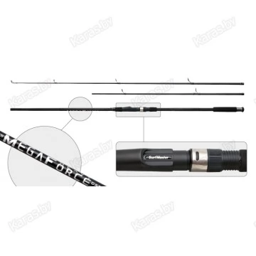 Удилище карповое  Surf Master 3040-S Mega Force. углеволокно. 3.9 м. тест: 40-160 г. 590 г