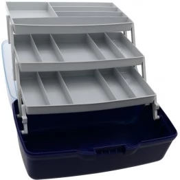 Ящик рыболовный трехполочный Flagman прозрачная крышка 360x215x195 мм