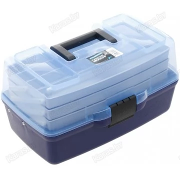 Ящик рыболовный трехполочный Flagman прозрачная крышка 360x215x195 мм