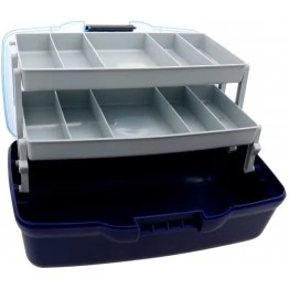 Ящик рыболовный двухполочный Flagman прозрачная крышка (350x185x185 мм)