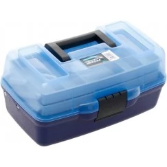 Ящик рыболовный двухполочный Flagman прозрачная крышка (350x185x185 мм)