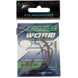 Крючки офсетные Flagman Worm Offset