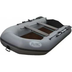 Надувная 3-местная ПВХ лодка Flinc FT320L (серый)