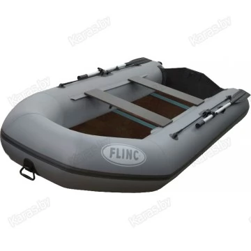 Надувная 3-местная ПВХ лодка Flinc FT320L (серый)