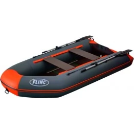 Надувная 3-местная ПВХ лодка Flinc FT320K (графит-оранжевый)