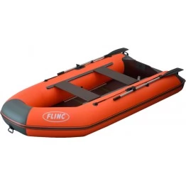 Надувная 3-местная ПВХ лодка Flinc FT340K (оранжевый-графит)