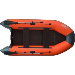 Надувная 3-местная ПВХ лодка Flinc FT340K (оранжевый-графит)