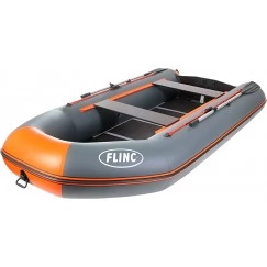 Надувная 4-местная ПВХ лодка Flinc FT360K (графит-оранжевый)