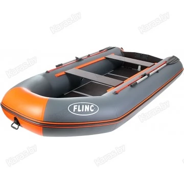 Надувная 4-местная ПВХ лодка Flinc FT360K (графит-оранжевый)