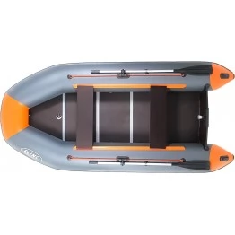 Надувная 4-местная ПВХ лодка Flinc FT360K (графит-оранжевый)