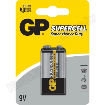 Батарейка крона GP Supercell 6F22/1604S-2UE1