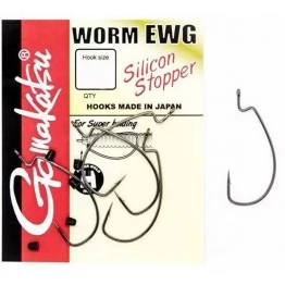 Крючки офсетные Gamakatsu Worm Offset EWG Silicon Stopper