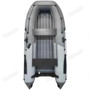 Надувная 3-местная ПВХ лодка Grouper 310 НДНД (серый-графитовый)