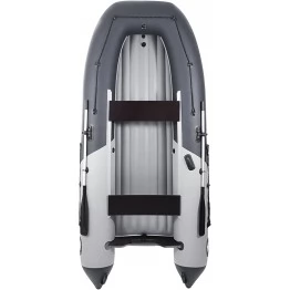 Надувная 3-местная ПВХ лодка Grouper 350 НДНД (серый-графитовый)
