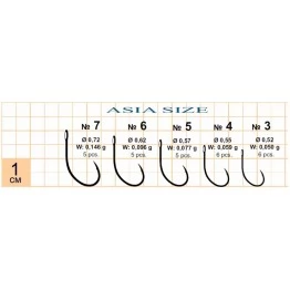 Крючки одинарные Gurza J-Trout BN