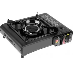 Плита настольная газовая Happy Home BDZ-155-AK с пьезоподжигом и переходником (керамика)