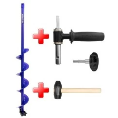Комплект Шнек Helios Electroshtorm 110R + Адаптер АШ20ПС + Молоточек