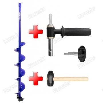 Комплект Шнек Helios Electroshtorm 110R + Адаптер АШ20ПС + Молоточек