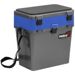 Ящик рыболовный зимний Helios 19 л (серый/синий)