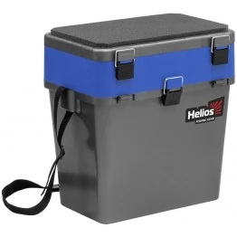 Ящик рыболовный зимний Helios 19 л (серый/синий)