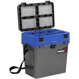Ящик рыболовный зимний Helios 19 л (серый/синий)