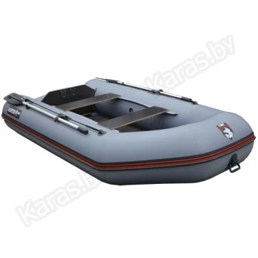 Надувная 2-х местная ПВХ лодка Hunter 290 Л (серая)