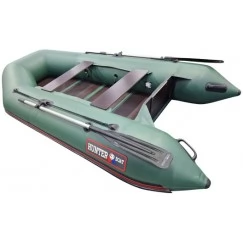 Надувная 2-х местная ПВХ лодка Hunter 290 Л (зеленая)