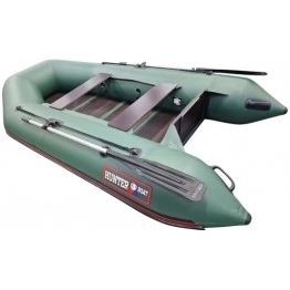 Надувная 2-х местная ПВХ лодка Hunter 290 Л (зеленая)