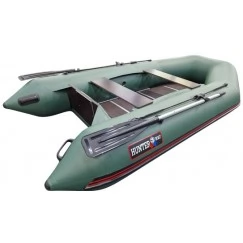 Надувная 2-х местная ПВХ лодка Hunter 290 ЛК (зеленая)
