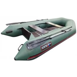 Надувная 2-х местная ПВХ лодка Hunter 290 ЛК (зеленая)