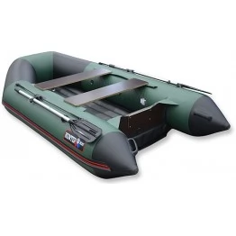 Надувная 2-х местная ПВХ лодка Hunter 290 ЛКА (НДНД, зеленая)