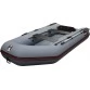 Надувная 2-х местная ПВХ лодка Hunter 290 ЛН (надувное дно, серая)
