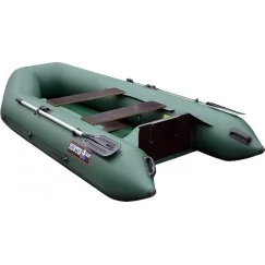 Надувная 2-х местная ПВХ лодка Hunter 290 P (зеленая)