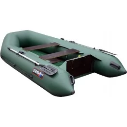 Надувная 2-х местная ПВХ лодка Hunter 290 P (зеленая)