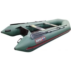 Надувная 3-х местная ПВХ лодка Hunter 320 Л (зеленая)
