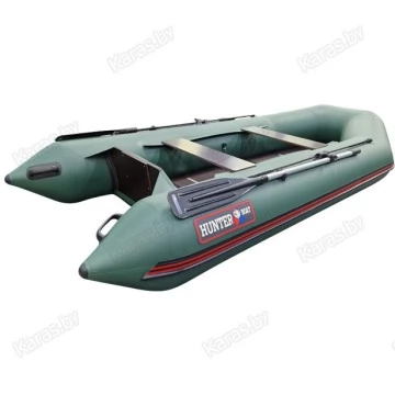 Надувная 3-х местная ПВХ лодка Hunter 320 Л (зеленая)