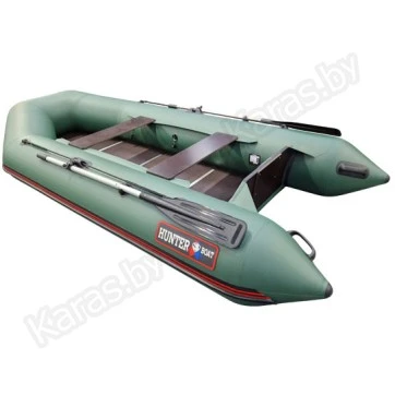 Надувная 3-х местная ПВХ лодка Hunter 320 Л (зеленая)