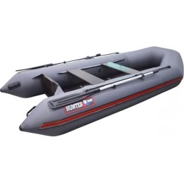 Надувная 3-х местная ПВХ лодка Hunter 320 Л (серая)