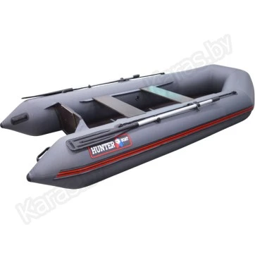 Надувная 3-х местная ПВХ лодка Hunter 320 Л (серая)