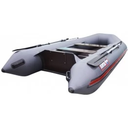 Надувная 3-х местная ПВХ лодка Hunter 320 Л (серая)