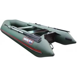 Надувная 3-х местная ПВХ лодка Hunter 320 ЛК (зеленая)