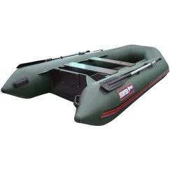 Надувная 3-х местная ПВХ лодка Hunter 320 ЛК (зеленая)
