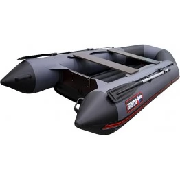 Надувная 3-х местная ПВХ лодка Hunter 320 ЛКА (НДНД, серая)